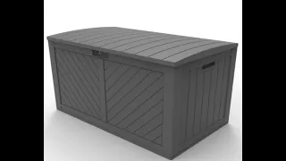 Suncast 134 Gallon Peppercorn Plastic Deck Box Assembly Review Easy DIY