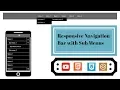 Responsive Navigation Bar with Sub Menus from Scratch 2018 HTML CSS JQUERY Responsive Menu