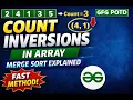 GFG POTD Count Inversions in Array Merge Sort Explained Python