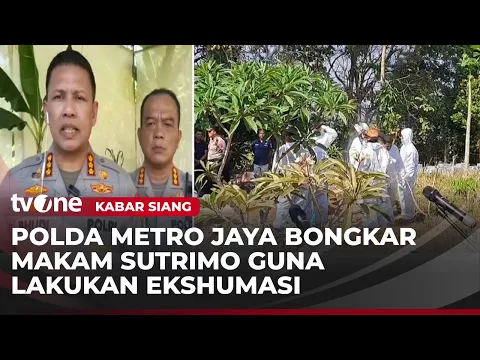 Polisi Melakukan Proses Ekshumasi Makam Sutrimo