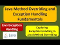 Java Method Overriding and Exception Handling Fundamentals