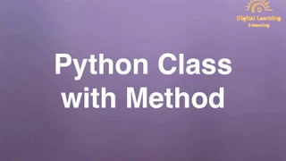 49 Python Class with Method Online Training Download app from below link