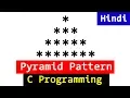 C Pattern Printing Programs Pyramid Shape Printing Explained in Hindi