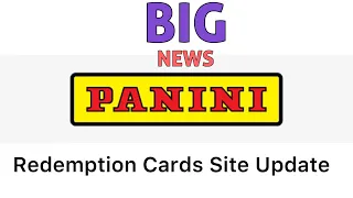 Panini Redemption website update