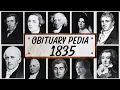 Famous People We ve Lost in 1835 - Obituary in 1835
