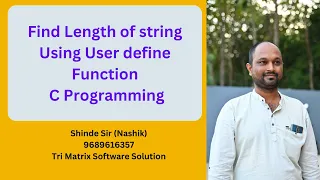 Find Length of string Using User define Function C Programming