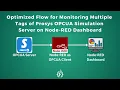Optimized Flow for Monitoring Multiple Tags of Prosys OPCUA Simulation Server on Node-RED Dashboard