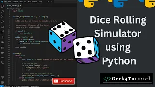 Build a Dice Rolling Simulator in Python Python Projects for Beginners 2024