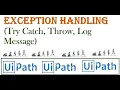 UiPath Exception Handling Try Catch UiPath RPA