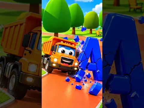 ABC Alphabet Song for Kids 🔤 Dump Truck Breaks Letters A to Z! 🚚 #Shorts Copy title