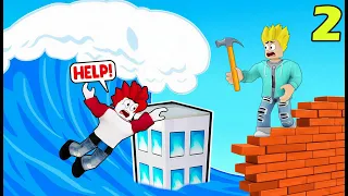 Build To Survive MAX LEVEL TSUNAMI In Roblox 💦💦 Part 2