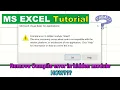 Excel tutorial ep36 How to Fix Compile error in hidden module