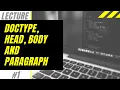 DOCTYPE HEAD BODY AND PARAGRAPH HTML Tutorial for Beginners