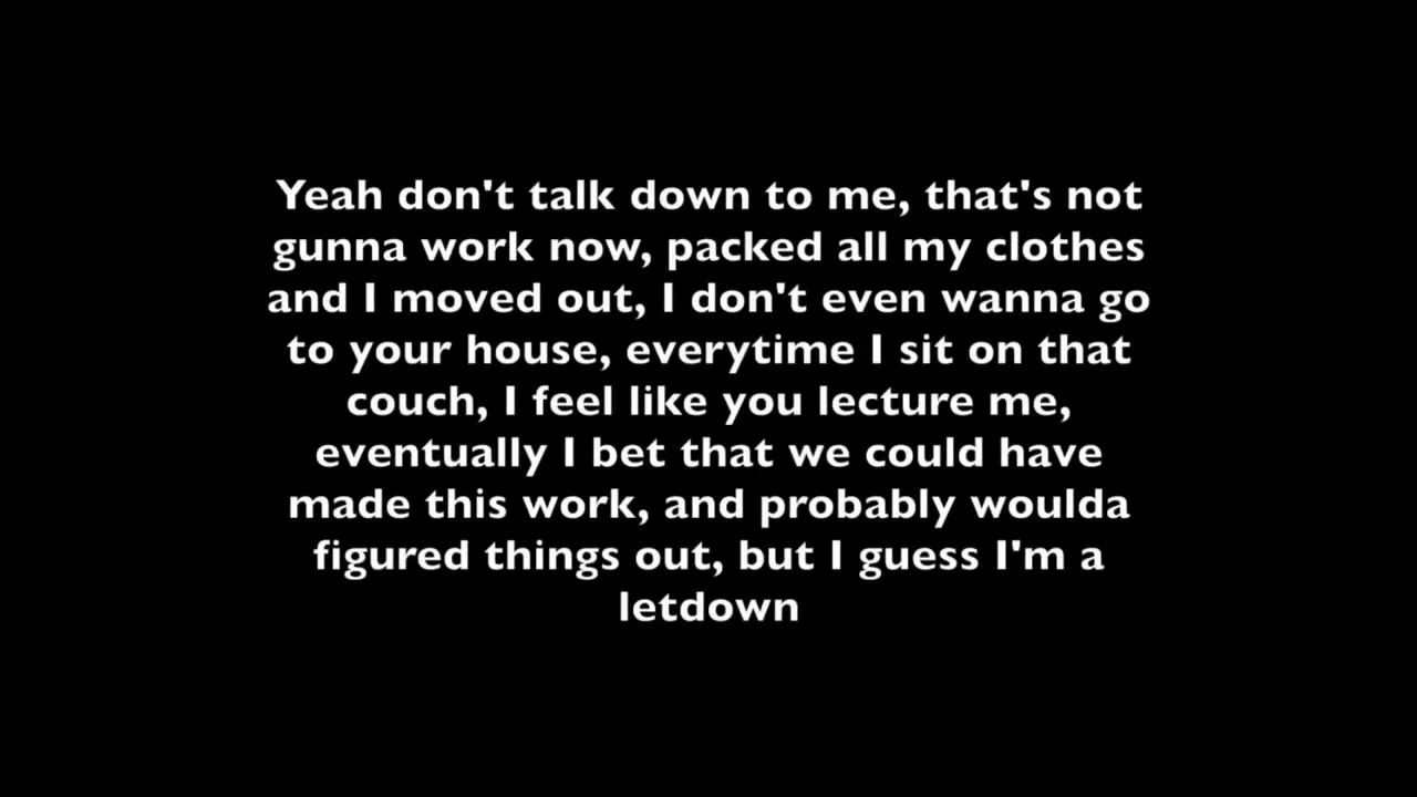 NF-   Let You Down Lyrics