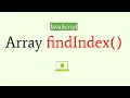 JavaScript array findIndex Method Bangla tutorial for beginners