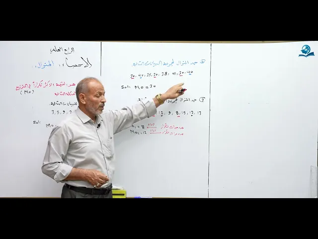 الاحصاء ( المنوال ) - مادة الرياضيات للصف الرابع الاعدادي