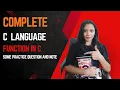 C Functions Definition Practice Questions Complete Beginner Guide