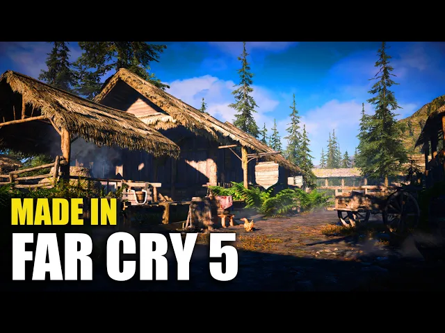 Riverwood from Skyrim recreated in Far Cry 5.