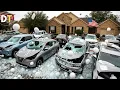 Baseball-Sized Hail in Springfield Missouri Hundreds of Cars Damaged by 4-Inch Hailstones