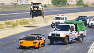فزعه راعي الشاص لي الشرطه بعد فشلهم في امساك راعي اللمبرجيني انتقام راعي الشاص لولد عمه قرند GTA 5 