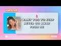 STAY - Carol Banawa 🎙️ [ KARAOKE ] 🎶