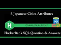 5 - Japanese Cities Attributes SQL Basic Select HackerRank Solution
