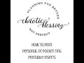 How to Print Personal Size Printables