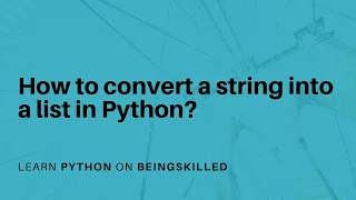 How to convert a string into a list in Python