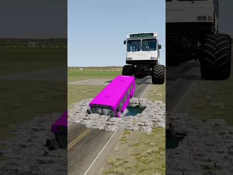 Monster Bus vs Water Pit - BeamNG.Drive