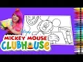 Coloring Disney Mickey Mouse Clubhouse GIANT Coloring Book Page Crayola Crayons KiMMi THE CLOWN