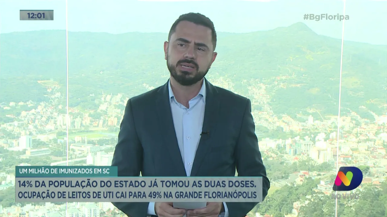 Ocupação de leitos de UTI cai para 49% na Grande Florianópolis