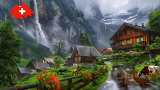 Rainy Day in Switzerland's Most Beautiful Places - You Should Visit Once 🇨🇭Most Beautiful Villages