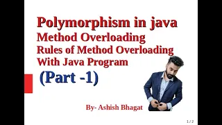 Polymorphism In Java Method Overloading with its Rule with Program Part 1 Java Tutorial
