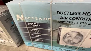 Hessaire Mini Splits ta Home Depote 18000 BTU 1100
