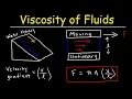 Viscosity of Fluids Velocity Gradient - Fluid Mechanics Physics Problems