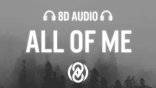 Download John Legend - All of Me (Lyrics) | 8D Audio 🎧 MP3