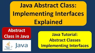 Java Abstract Class Implementing Interfaces Explained Java abstract class Java Tutorial