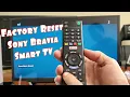 Sony Bravia TV How to Factory Reset Back to Original Default Settings