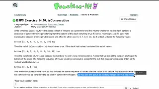 Java Practice It Exercise 14 10 isConsecutive Collections and stacks queues