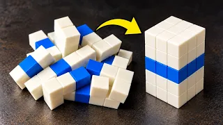Build a 3×3×5 Block With a Blue Middle