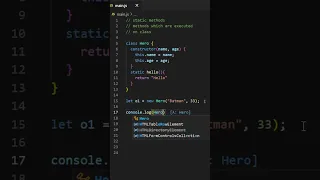 Javascript Class Static method