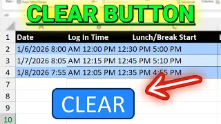 How to Create a Button to Clear Cell Values Keeping the Formats in Excel