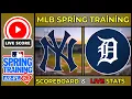 LIVE Tigers vs Yankees MLB Spring Training Scoreboard Feb 21 2026 Box Score Stats