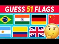 Guess The Flag Quiz 🚩 | 51 Countries Flag Quiz