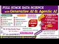 FULL STACK DATA SCIENCE with Generative AI Agentic AI Online Training DURGASOFT