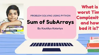 GeeksforGeeks Sum of SubArray Problem Solution