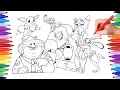 Cartoon Characters Coloring Book Page 9 Zootopia s Judy and Nick Eevee Pokemon Big Hero 6