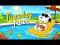 Peaceful Tuesday Morning Vibes with Snoopy Best Summer Jazz Playlist for Fresh Start