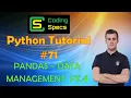 Python Tutorial - Pandas Data Management