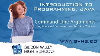 The Command Line Arguments using Windows Command com Terminal Window Intro to Programming Java